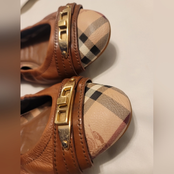 Burberry Brown Leather Flats Size 41 - Picture 4 of 4